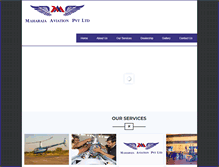 Tablet Screenshot of maharajaaviation.com